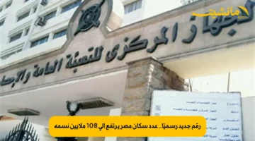 رقم جديد رسميًا.. عدد سكان مصر يرتفع إلى 108 ملايين نسمة 2